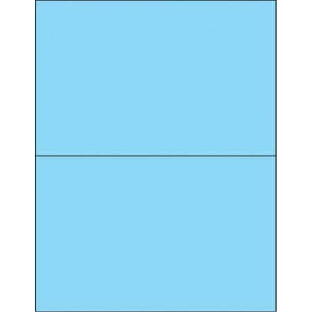 Box Partners Box Partners LL184BE 8.5 x 5.5 in. Fluorescent Pastel Blue Rectangle Laser Labels - Pack of 200 LL184BE